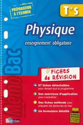 Physique, terminale S, enseignement obligatoire