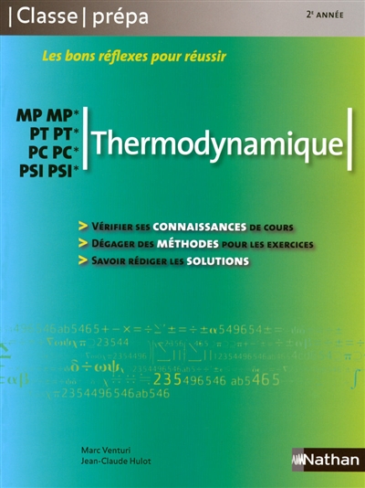 Thermodynamique : MP-MP*, PT-PT*, PC-PC*, PSI-PSI*