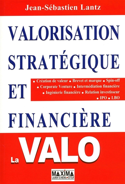 Valorisation stratégique et financière : création de valeur, brevet et marque, Spin-off, Corporate Venture, intermédiation financière, ingénierie financière, relation investisseur, IPO, LBO