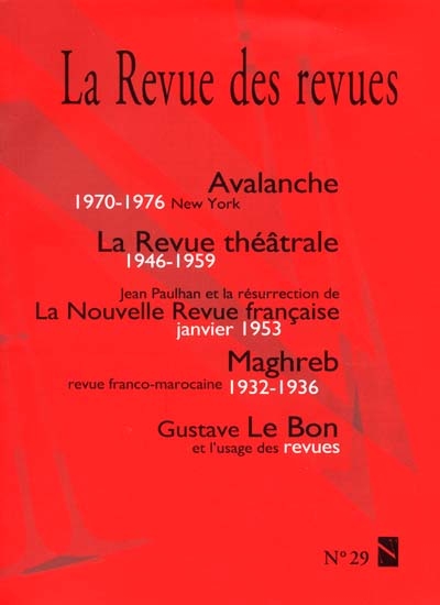 Revue des revues (La), n° 29