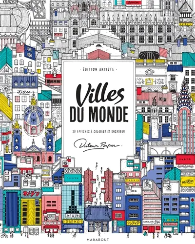 Villes du monde : 20 affiches à colorier et encadrer
