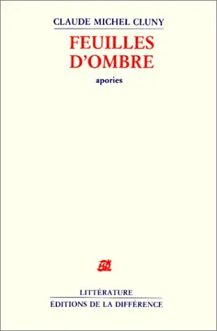 Feuilles d'ombre, d'Harmodios de Cyrène : apories