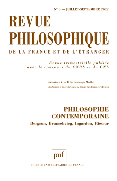 Revue philosophique, n° 3 (2022). Miscellanea