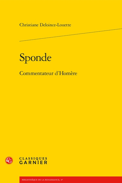 Sponde : commentateur d'Homère