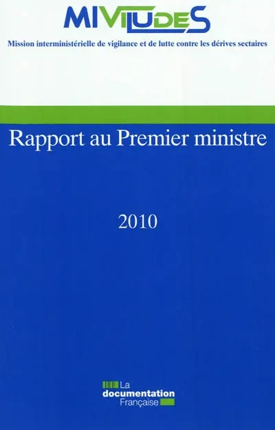 Rapport au Premier ministre 2010