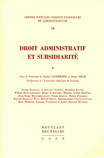 Droit administratif et subsidiarité