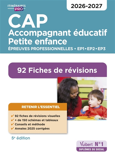 CAP accompagnant éducatif petite enfance : épreuves professionnelles EP1, EP2, EP3 2025-2026 : 92 fiches de révisions