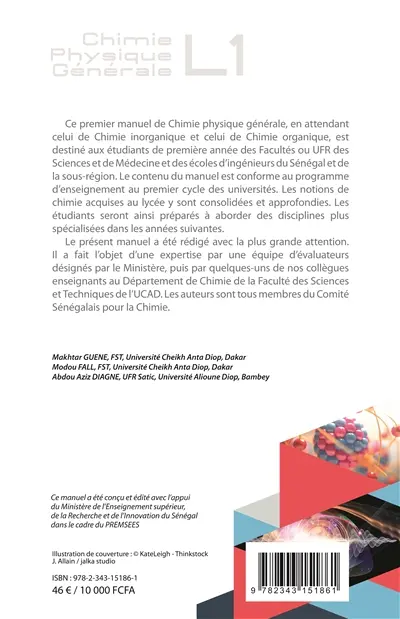 Chimie physique générale : cours et exercices : L1