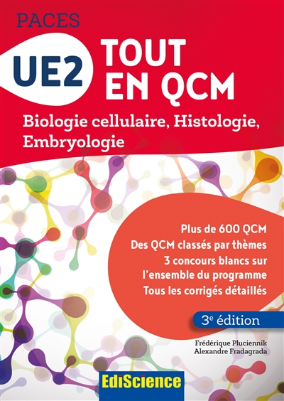 Paces : UE2 tout en QCM : biologie cellulaire, histologie, embryologie