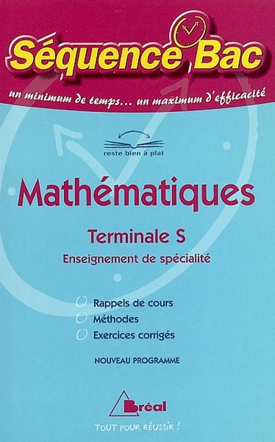Mathématiques terminale S : enseignement de spécialité