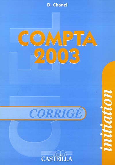Compta 2003, initiation : corrigé