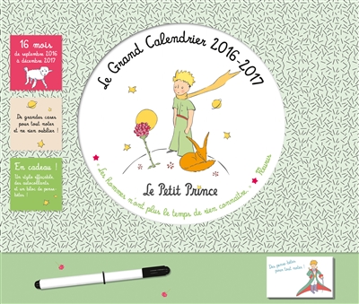 Le grand calendrier 2016-2017 : le Petit Prince