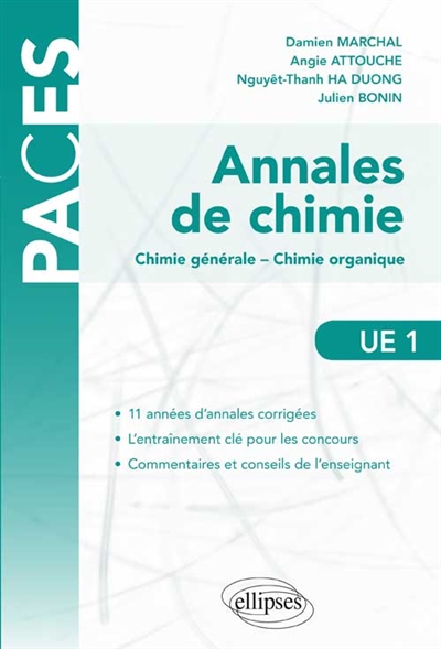 Annales de chimie, UE1 : chimie générale, chimie organique