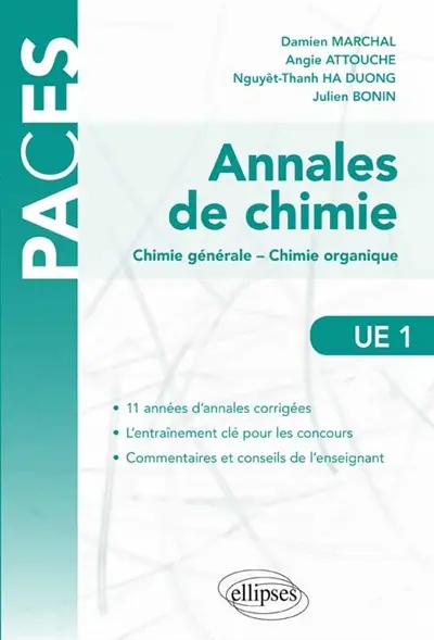 Annales de chimie, UE1 : chimie générale, chimie organique