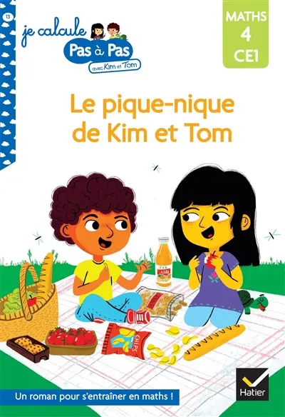 Le pique-nique de Kim et Tom : maths 4, CE1