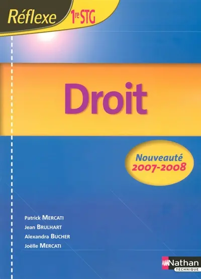 Droit, première STG : manuel élève