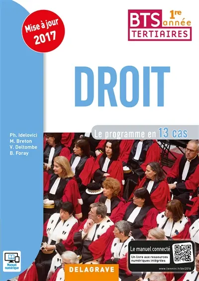 Droit BTS tertiaires 1re année : le programme en 13 cas
