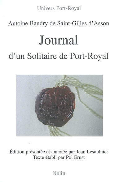 Journal d'un solitaire de Port-Royal, 1655-1656