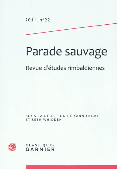 Parade sauvage : revue d'études rimbaldiennes, n° 22