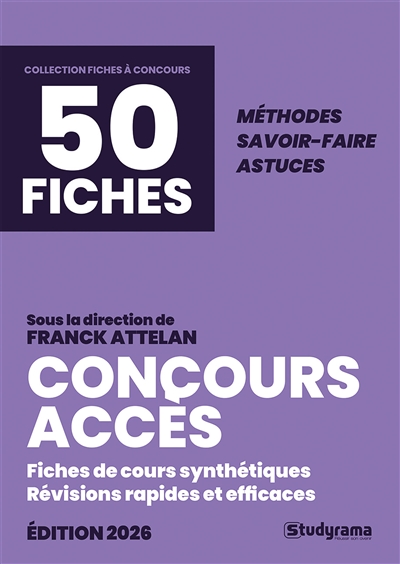 Concours Accès, 50 fiches :...