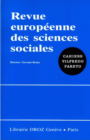 Revue européenne des sciences sociales et Cahiers Vilfredo Pareto, n° 143. Rationalités et émotions : un examen critique