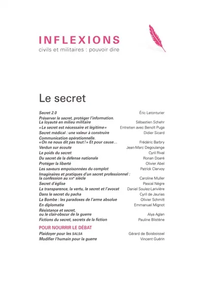Inflexions, n° 47. Le secret