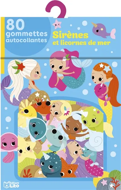 Sirènes et licornes de mer : 80 gommettes autocollantes