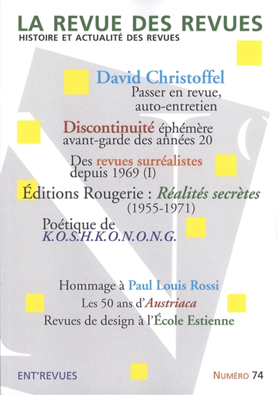Revue des revues (La), n° 74