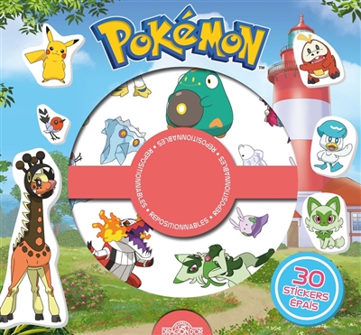 Pokémon : 30 stickers épais repositionnables : Paldea