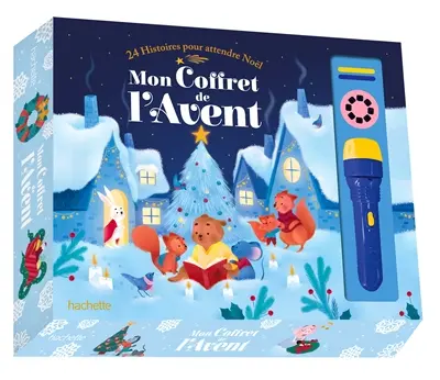 24 histoires pour attendre Noël : mon coffret de l'Avent : coffret avec lampe