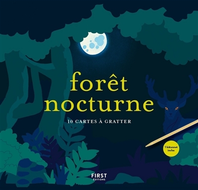 Forêt nocturne : 10 cartes à gratter