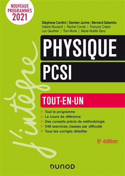 Physique PCSI : tout-en-un : nouveaux programmes 2021