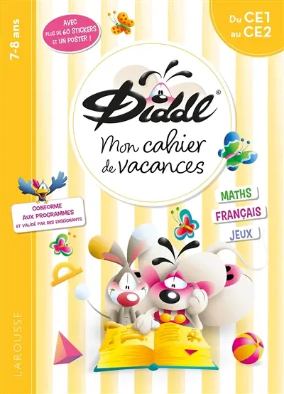 Mon cahier de vacances Diddl : du CE1 au CE2, 7-8 ans : maths, français, jeux, conforme aux programmes et validé par des enseignants