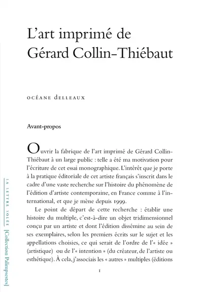 L'art imprimé de Gérard Collin-Thiébaut