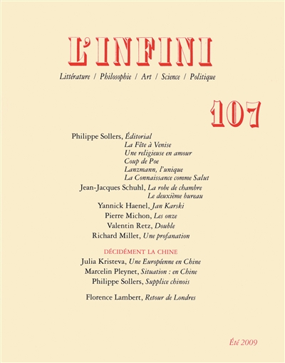 Infini (L'), n° 107