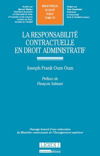 La responsabilité contractuelle en droit administratif
