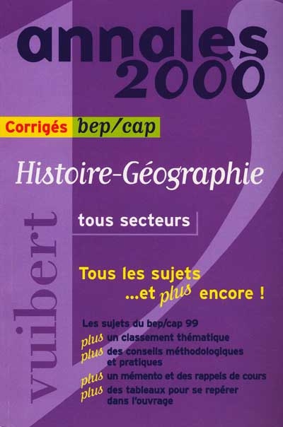 Histoire, géographie : BEP -CAP 2000