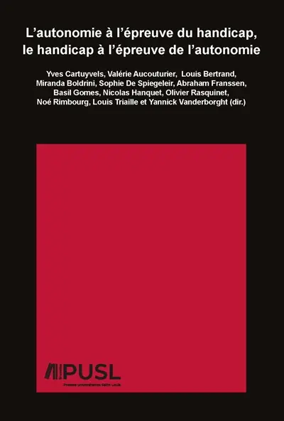 L'autonomie à l'épreuve du handicap, le handicap à l'épreuve de l'autonomie