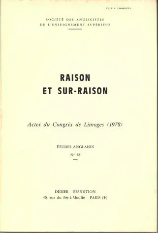 Raison et sur-raison : actes du Congrès de Limoges 1978