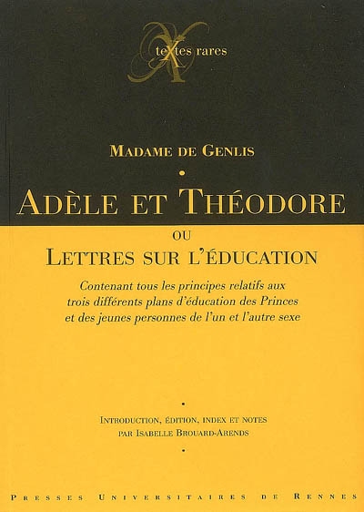 Adèle et Théodore ou Lettre sur l'éducation...