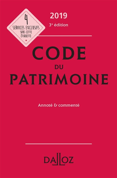 Code du patrimoine 2019