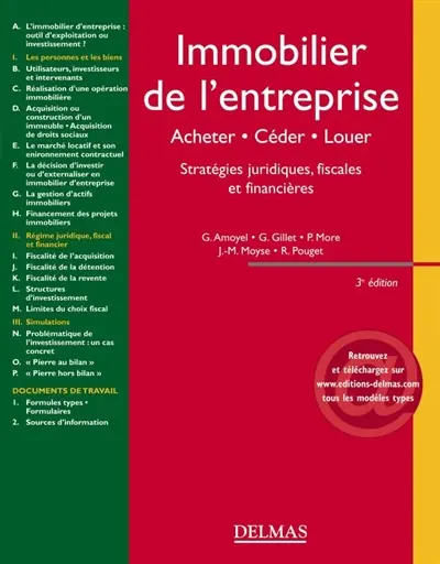 Immobilier de l'entreprise : acheter, céder, louer : stratégies juridiques, fiscales et financières