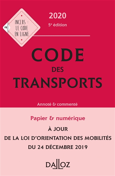 Code des transports 2020 : annoté & commenté