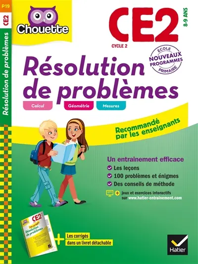 Résolution de problèmes CE2, cycle 2, 8-9 ans : nouveau programme