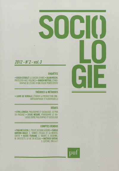 Sociologie, n° 2 (2012)