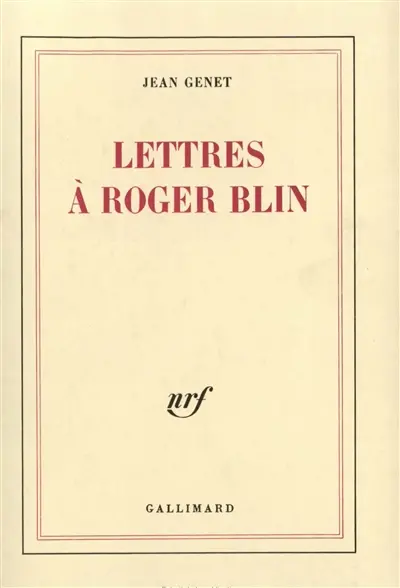 Lettres à Roger Blin