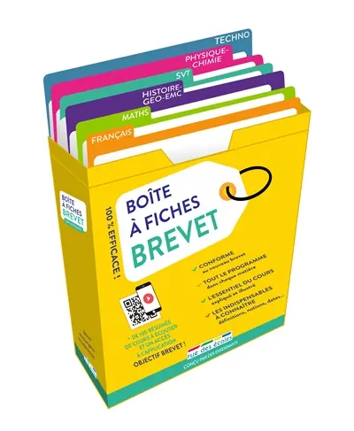 Boîte à fiches brevet : 180 fiches pour réussir