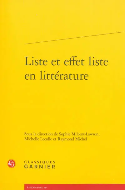 Liste et effet liste en littérature