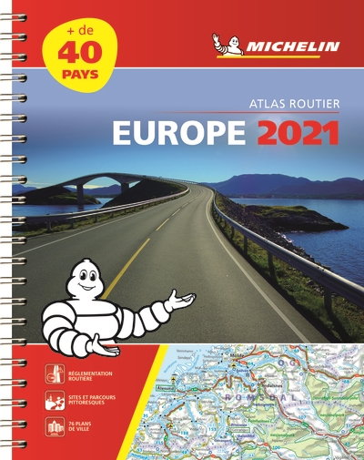 Europe 2021 : atlas routier et touristique. Europe 2021 : tourist and motoring atlas. Europa 2021 : Strassen- und Reiseatlas