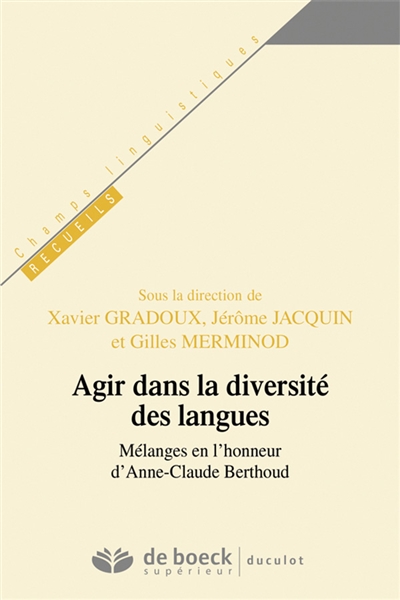 Agir dans la diversité des...